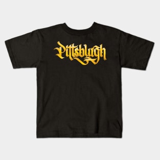 Pittsburgh Calligraphy Kids T-Shirt